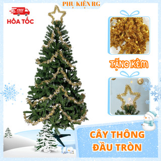 Cây Thông Noel 1m8 1m5 1m2 2m1 2m4 đủ size tặng kèm ngôi sao đỉnh và dây kim tuyến trang trí giáng sinh