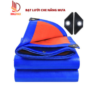 Bạt che mưa nắng màu Xanh Cam, Bạt che mưa 3 lớp, chống thấm nước, May viền đóng khoen sẵn