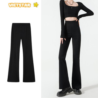 Quần Ống Loe Legging Nữ Lưng Cao XINHQUEEN Quần Loe Ôm Body Vải Co Dãn Tôn Dáng Form Đẹp Màu Đen