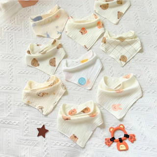 Sét 5 yếm Muslin - yếm Xô 2 cúc bấm cao cấp Bona cho bé