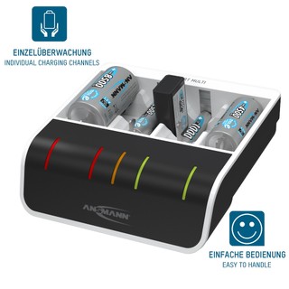 Bộ Sạc Pin AA - AAA - C - D - 9V Ansmann Comfort Multi USB Chính Hãng