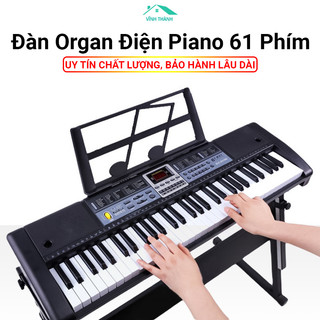 Đàn Piano Electronic Keyboard 61 Phím Kèm Phụ Kiện Giá Đỡ/mic/sạc điện