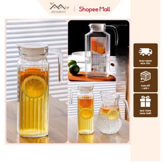 Bình thuỷ tinh đựng nước chịu nhiệt, bình thuỷ tinh đựng nước ép 1100ml và 1700ml