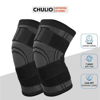 Đai Bó Gối Đai Bảo Vệ Đầu Gối Chulio, Bảo Vệ Khớp Đầu Gối Tập Thể Thao, Gym, Đá Bóng, Chạy Bộ, Đạp Xe Co Giãn Đàn Hồi