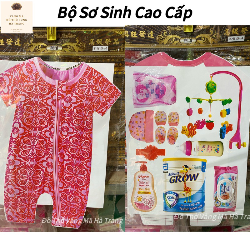 Bộ Sơ Sinh Bé Gái, Bé Trai , Bé Đỏ CAO CẤP ( Vàng Mã)