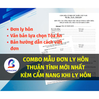 COMBO mẫu đơn ly hôn thuận tình mới nhất