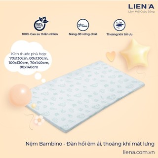 Đệm nằm cao su em bé Liên Á Bambino, êm ái thoáng mát