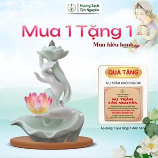 Thác khói trầm hương, thác khói chảy ngược, thác phật thủ liên hoa cao cấp bằng gốm sứ cao cấp