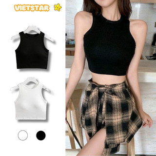 Áo ba lỗ nữ croptop ôm body XINHQUEEN Áo 3 lỗ ngược chất thun gân mềm mát