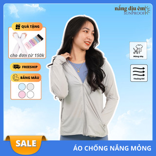 Áo khoác chống nắng mỏng nhẹ trơn, màu pastel, thời trang dành cho nữ