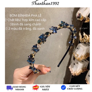 Bờm đính đá pha lê hàn quốc, băng đô cài tóc đính đá Hàn quốc