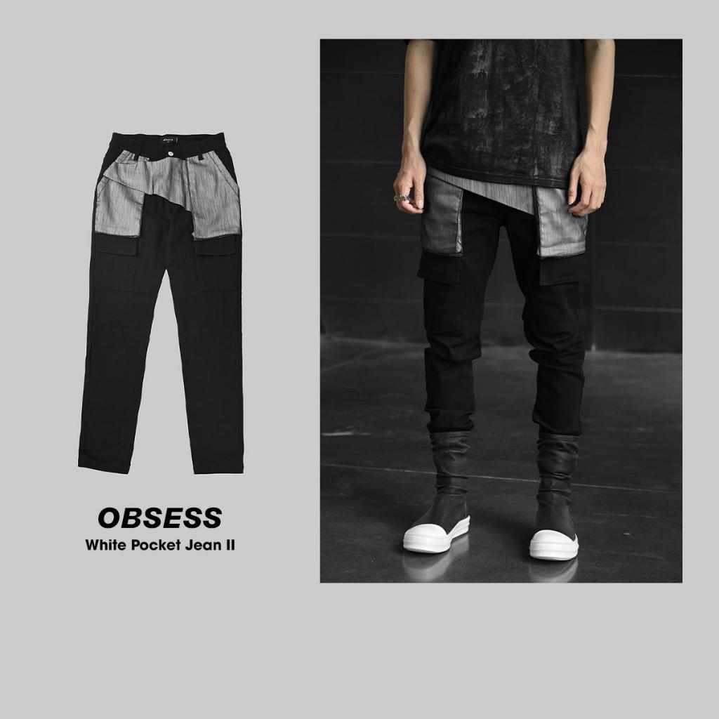 Jeans vạt trắng OBSESS Brand Pocket Flap White Jean