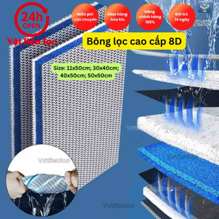 Bông lọc cao cấp 6d, 8d, 9d lọc nước hồ cá