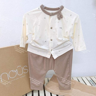 Bộ dài tay NOUS cài thẳng 0m - 12m