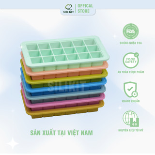 Khay đá silicon 18 ngăn cao cấp Silikit siêu tiện lợi, chống dính, độ bền cao, dễ vệ sinh