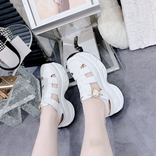 Giày thể thao Ba.len dáng rọ quai dán 2 màu đen và trắng