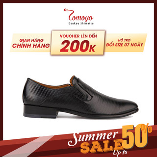 Giày Tây Nam Không Dây Vân Sọc Tomoyo TMN10201