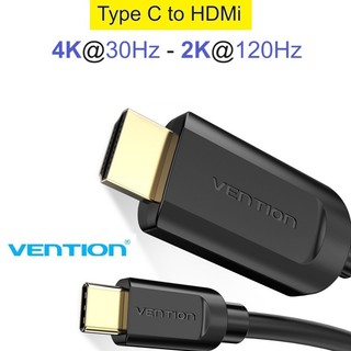 Type C to HDMi Vention dây xuất hình ra màn hình ngoài độ phân giải 4K30Hz cho Macbook/Laptop (CGUB)