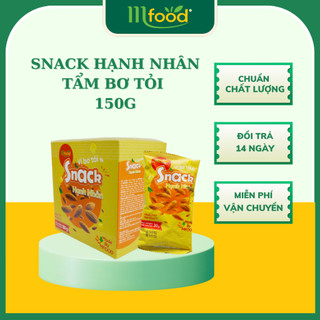 Snack hạnh nhân vị bơ tỏi hủ và hộp 150 gram