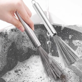 Chổi Inox 304 Chuyên Dùng Cọ Chà Rửa Nồi, Chảo Siêu Sạch, Nhanh Chóng Loại Bỏ Vết Bẩn, Có Móc Treo