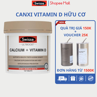 Canxi hữu cơ bà bầu Swisse Calcium Vitamin D 150 viên giúp xương chắc khỏe, giảm loãng xương