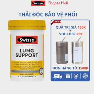 Bổ phổi Swisse Ultiboost Lung Heal Support 90 viên giúp thải độc phổi, hỗ trợ chức năng phổi