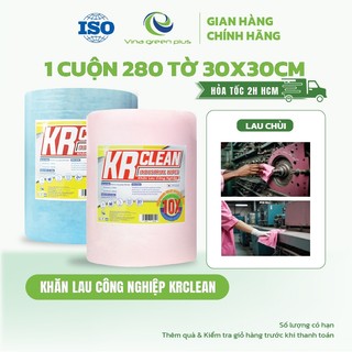 Giấy lau công nghiệp, lau máy móc, đa chức năng Krclean, thấm hút dầu mỡ, vải không dệt cao cấp