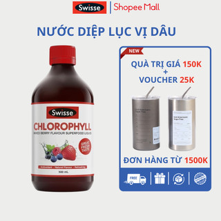 Nước diệp lục Swisse Chrolophyll lọ 500ml thải độc giúp làm sáng da, thanh mát cơ thể