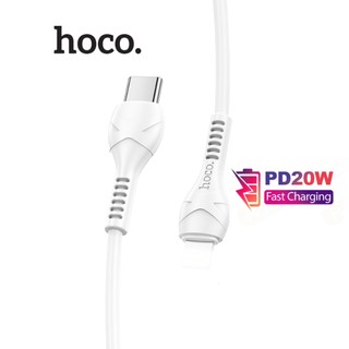 Cáp sạc PD20W HOCO X55 Type-C dùng cho ip11/12/13/14, sạc nhanh 3A, dây dẻo, đầu sạc chống đứt, dài 100cm
