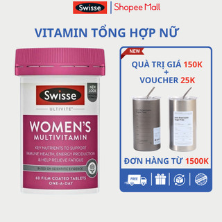 Vitamin tổng hợp nữ Swisse Ultivite Women's Multivitamin lọ 60 viên hỗ trợ tăng sức đề kháng