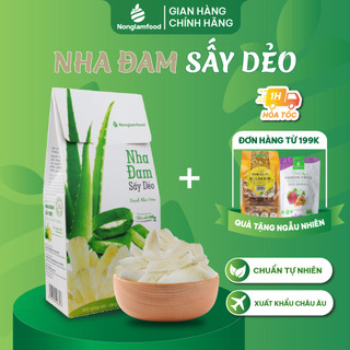 Nha đam sấy dẻo Nonglamfood hộp 100g | Đồ ăn vặt tốt cho sức khỏe| Ăn Kiêng| Giữ dáng