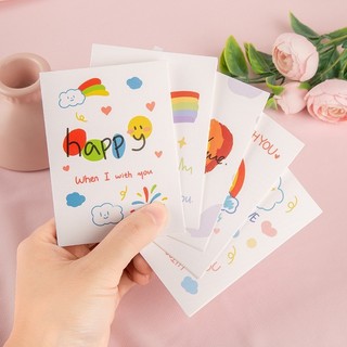 THIỆP CHỮ NHẬT ĐỨNG DỄ THƯƠNG - SET 5 CÁI