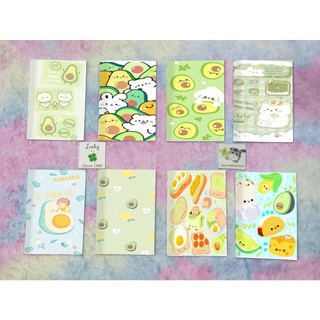 Vở quả bơ avocado S7VI19 vở hoạt hình sổ hoạt hình 25x17cm 80 trang giấy đẹp
