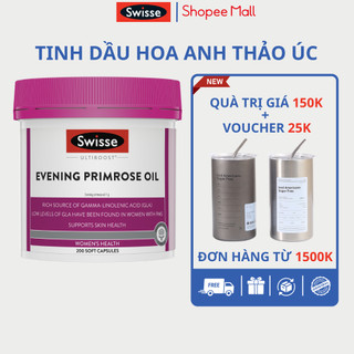 Tinh dầu hoa anh thảo Swisse Ultiboost Evening Primrose Oil 200 viên giúp đẹp da, điều hòa nội tiết