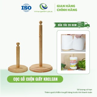 Cọc gỗ cắm giấy lau bếp KRCLEAN dài-22cm/33cm, siêu bền, siêu tiện lợi, thẩm mỹ căn bếp