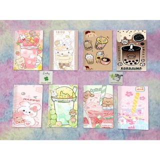 Vở trà sữa kẻ ngang S7VI33 vở boba tea 25x17cm 80 trang giấy đẹp
