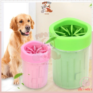 Cốc rửa chân cho chó mèo - dụng cụ rửa vệ sinh bàn chân cho thú cưng