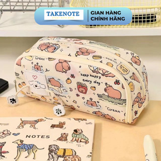 Túi Bút Nhiều Ngăn & Túi Bút Một Ngắn Hình Capybara Siêu Ngộ Nghĩnh, Dễ Thương