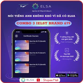 COMBO 3 GÓI ELSA IELTS BRAND 6,7,9 - Luyện tiếng Anh Beat the IELTS all books
