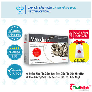 Maxxhair - Viên Uống Ngăn Rụng Tóc, Giúp Tóc Suôn Mượt, Chắc Khoẻ, Biotin, Hà Thủ Ô, Kẽm (Hộp 30 Viên) [Chính Hãng]