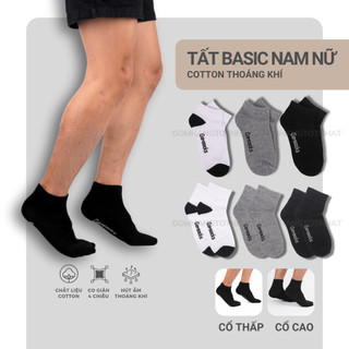 Tất nam nữ cổ ngắn Gomsocks Adi, vớ nam cổ dài vải cotton dày vừa, chất liệu cotton thoáng mát khử mùi - GOMSOCKS-NGAN