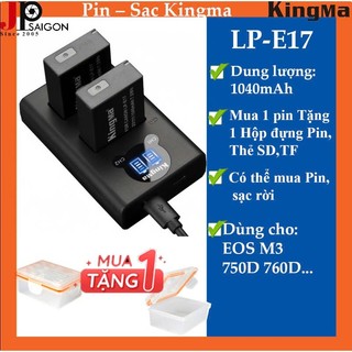 Pin sạc ver 2 king-ma thay thế cho pin sạc máy ảnh canon lp-e17