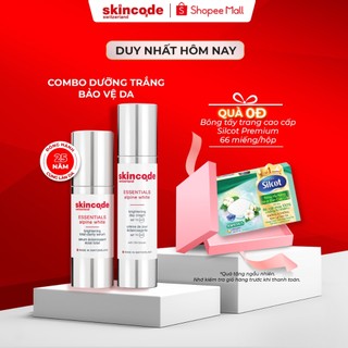 Combo huyết thanh dưỡng trắng, kem dưỡng chống nắng Skincode giảm nám, mờ đốm nâu