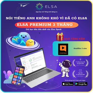 Phần mềm ELSA Premium - 3 Tháng (Trọn bộ bao gồm ELSA Pro, ELSA AI và Speech Analyzer và All books )
