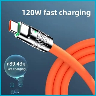 Cáp Sạc Nhanh 3 Đầu 120W Silicon Lỏng USB - Micro / LN / Type C