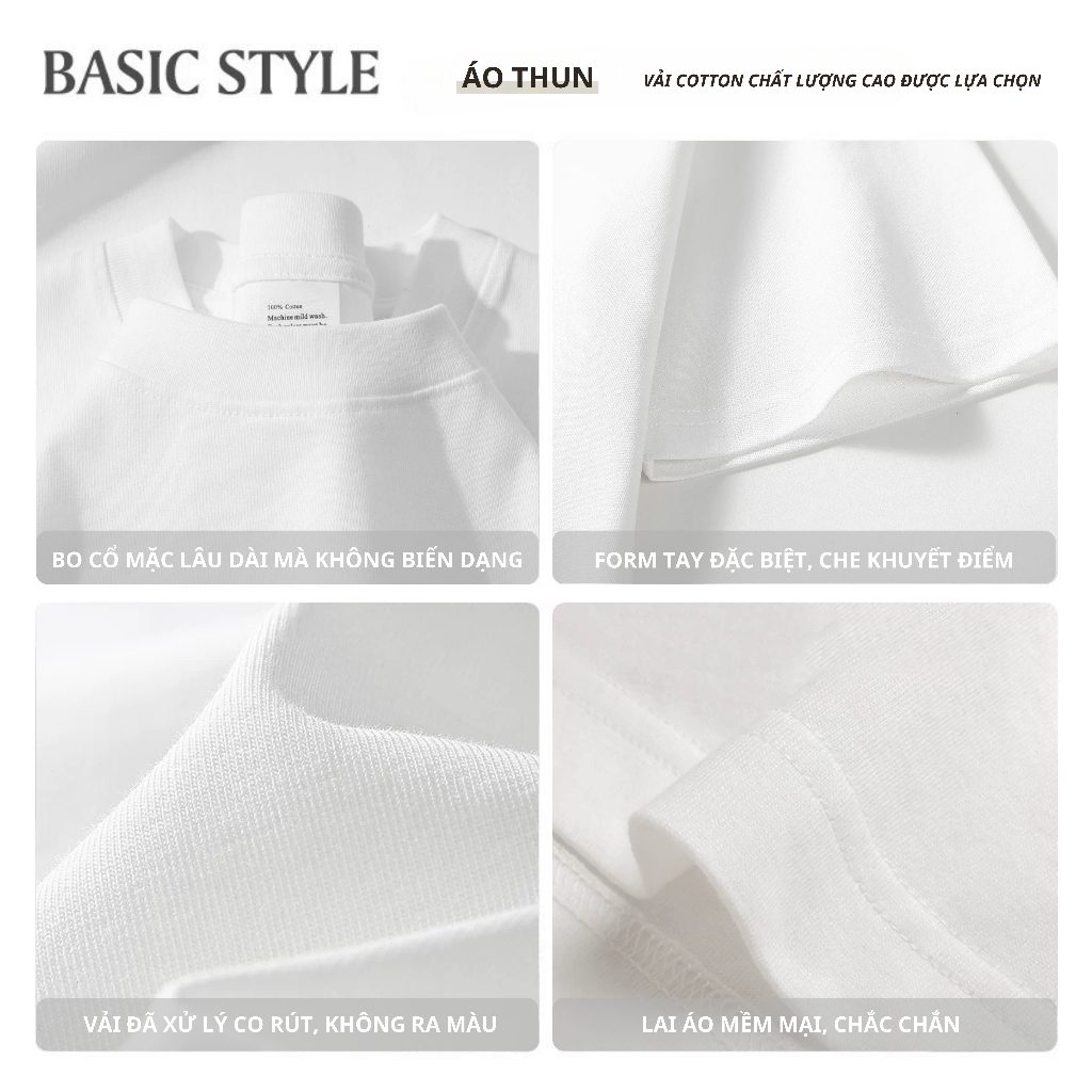 Áo thun nữ form rộng SUNTEE STFR005 phong cách basic in hình 05 vải cotton 250GSM thoáng mát | BigBuy360 - bigbuy360.vn