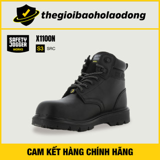 Giày bảo hộ jogger x1100n da thật, chống va đập mạnh, đế pu chống đâm xuyên