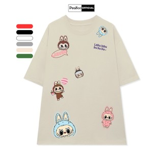Áo Thun Nữ, Áo Phông Unisex By PEABOO Mã TN Labu Labu Chất Cotton Thoáng Mát Form Rộng Tay Lỡ Cho Nam Nữ