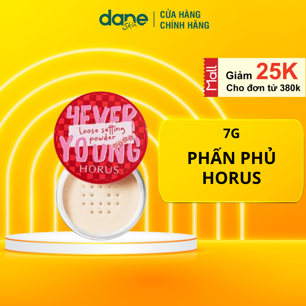 Phấn phủ Horus 7g 4Everyoung Loose Setting Powder - giúp giữ nền, kiềm dầu ráo mịn