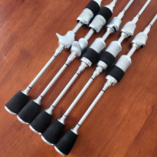 CẦN LURE UL LEO FISHING  PHÔI CACBON NGỌN ĐẶC MỀM DẺO MÀU XÁM BẠC SIÊU NHẸ